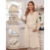 image:imageEkouaer Nursing Pajamas Maternity Robe Set 3 Pieces Postpartum Maternity Pajama Set Pregnancy Breastfeeding PjChampagne
