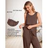image:imageEkouaer Nursing Pajamas Maternity Robe Set 3 Pieces Postpartum Maternity Pajama Set Pregnancy Breastfeeding PjCoffee Brown
