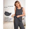 image:imageEkouaer Nursing Pajamas Maternity Robe Set 3 Pieces Postpartum Maternity Pajama Set Pregnancy Breastfeeding PjDeep Grey
