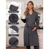 image:imageEkouaer Nursing Pajamas Maternity Robe Set 3 Pieces Postpartum Maternity Pajama Set Pregnancy Breastfeeding PjDeep Grey