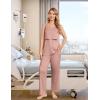 image:imageEkouaer Nursing Pajamas Maternity Robe Set 3 Pieces Postpartum Maternity Pajama Set Pregnancy Breastfeeding PjDusty Pink