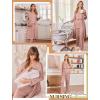 image:imageEkouaer Nursing Pajamas Maternity Robe Set 3 Pieces Postpartum Maternity Pajama Set Pregnancy Breastfeeding PjDusty Pink