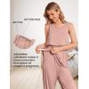 image:imageEkouaer Nursing Pajamas Maternity Robe Set 3 Pieces Postpartum Maternity Pajama Set Pregnancy Breastfeeding PjDusty Pink