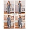 image:imageEkouaer Nursing Pajamas Maternity Robe Set 3 Pieces Postpartum Maternity Pajama Set Pregnancy Breastfeeding PjGrey