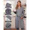 image:imageEkouaer Nursing Pajamas Maternity Robe Set 3 Pieces Postpartum Maternity Pajama Set Pregnancy Breastfeeding PjGrey