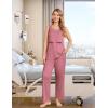 image:imageEkouaer Nursing Pajamas Maternity Robe Set 3 Pieces Postpartum Maternity Pajama Set Pregnancy Breastfeeding PjGrey Purple