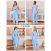 image:imageEkouaer Nursing Pajamas Maternity Robe Set 3 Pieces Postpartum Maternity Pajama Set Pregnancy Breastfeeding PjLight Blue