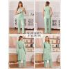 image:imageEkouaer Nursing Pajamas Maternity Robe Set 3 Pieces Postpartum Maternity Pajama Set Pregnancy Breastfeeding PjLight Green