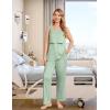 image:imageEkouaer Nursing Pajamas Maternity Robe Set 3 Pieces Postpartum Maternity Pajama Set Pregnancy Breastfeeding PjLight Green