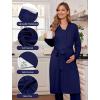 image:imageEkouaer Nursing Pajamas Maternity Robe Set 3 Pieces Postpartum Maternity Pajama Set Pregnancy Breastfeeding PjNavy Blue
