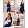 image:imageEkouaer Nursing Pajamas Maternity Robe Set 3 Pieces Postpartum Maternity Pajama Set Pregnancy Breastfeeding PjNavy Blue