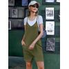 image:imageEkouaer Rompers for Women Summer Casual Sleeveless Spaghetti Strap Shorts Overalls Jumpsuits Beach Outfits with PocketsArmy Green