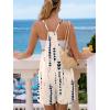 image:imageEkouaer Rompers for Women Summer Casual Sleeveless Spaghetti Strap Shorts Overalls Jumpsuits Beach Outfits with PocketsBeigetie Dye