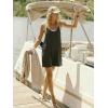 image:imageEkouaer Rompers for Women Summer Casual Sleeveless Spaghetti Strap Shorts Overalls Jumpsuits Beach Outfits with PocketsBlack