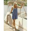 image:imageEkouaer Rompers for Women Summer Casual Sleeveless Spaghetti Strap Shorts Overalls Jumpsuits Beach Outfits with PocketsBlue Grey