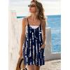 image:imageEkouaer Rompers for Women Summer Casual Sleeveless Spaghetti Strap Shorts Overalls Jumpsuits Beach Outfits with PocketsBluetie Dye