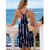 image:imageEkouaer Rompers for Women Summer Casual Sleeveless Spaghetti Strap Shorts Overalls Jumpsuits Beach Outfits with PocketsBluetie Dye