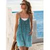 image:imageEkouaer Rompers for Women Summer Casual Sleeveless Spaghetti Strap Shorts Overalls Jumpsuits Beach Outfits with PocketsBluevine