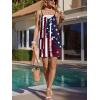 image:imageEkouaer Rompers for Women Summer Casual Sleeveless Spaghetti Strap Shorts Overalls Jumpsuits Beach Outfits with PocketsFlagred Blue