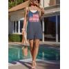 image:imageEkouaer Rompers for Women Summer Casual Sleeveless Spaghetti Strap Shorts Overalls Jumpsuits Beach Outfits with PocketsFlagwhite