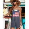 image:imageEkouaer Rompers for Women Summer Casual Sleeveless Spaghetti Strap Shorts Overalls Jumpsuits Beach Outfits with PocketsFlagwhite