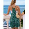 image:imageEkouaer Rompers for Women Summer Casual Sleeveless Spaghetti Strap Shorts Overalls Jumpsuits Beach Outfits with PocketsGreenfloral
