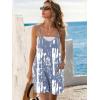 image:imageEkouaer Rompers for Women Summer Casual Sleeveless Spaghetti Strap Shorts Overalls Jumpsuits Beach Outfits with PocketsLight Bluetie Dye