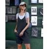 image:imageEkouaer Rompers for Women Summer Casual Sleeveless Spaghetti Strap Shorts Overalls Jumpsuits Beach Outfits with PocketsNavy Blue