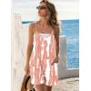 image:imageEkouaer Rompers for Women Summer Casual Sleeveless Spaghetti Strap Shorts Overalls Jumpsuits Beach Outfits with PocketsPinktie Dye