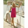 image:imageEkouaer Rompers for Women Summer Casual Sleeveless Spaghetti Strap Shorts Overalls Jumpsuits Beach Outfits with PocketsRose
