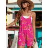 image:imageEkouaer Rompers for Women Summer Casual Sleeveless Spaghetti Strap Shorts Overalls Jumpsuits Beach Outfits with PocketsRose Pinkfloral