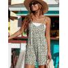 image:imageEkouaer Rompers for Women Summer Casual Sleeveless Spaghetti Strap Shorts Overalls Jumpsuits Beach Outfits with PocketsWhite Daisyfloral