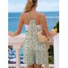 image:imageEkouaer Rompers for Women Summer Casual Sleeveless Spaghetti Strap Shorts Overalls Jumpsuits Beach Outfits with PocketsWhite Daisyfloral