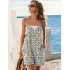 image:imageEkouaer Rompers for Women Summer Casual Sleeveless Spaghetti Strap Shorts Overalls Jumpsuits Beach Outfits with PocketsWhite Daisyfloral