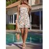 image:imageEkouaer Rompers for Women Summer Casual Sleeveless Spaghetti Strap Shorts Overalls Jumpsuits Beach Outfits with PocketsWhite Orangefloral