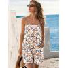 image:imageEkouaer Rompers for Women Summer Casual Sleeveless Spaghetti Strap Shorts Overalls Jumpsuits Beach Outfits with PocketsWhite Orangefloral