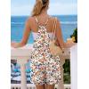 image:imageEkouaer Rompers for Women Summer Casual Sleeveless Spaghetti Strap Shorts Overalls Jumpsuits Beach Outfits with PocketsWhite Orangefloral