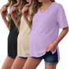 3 Pcs Black/ Light Khaki/ Light Purple