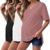 3 Pcs Black/ White/ Gray Purple