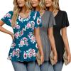 Grey/Black/Blue Green Floral