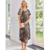 image:imageEkouaer 3 Pack Long Nightgowns for Women Plus Size Moo Moos Short Sleeve House Dress Button Night Gown Soft Sleepwear S5XLBlue FloralBlackLeopard