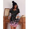 image:imageEkouaer 3 Pack Nightgowns for Women Short Sleeve Sleep Shirts T Shirt Night Gown V Neck Nightshirts Soft Sleepwear DressBlackGreyCherry Blossoms