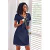 image:imageEkouaer 3 Pack Nightgowns for Women Short Sleeve Sleep Shirts T Shirt Night Gown V Neck Nightshirts Soft Sleepwear DressBlackNavy BlueButterfly