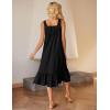 image:imageEkouaer Cotton Nightgowns for Women Long Sleeveless Nightgown Victorian Sleep Dress with Pockets Night Shirt Lounge DressBlack
