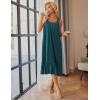 image:imageEkouaer Cotton Nightgowns for Women Long Sleeveless Nightgown Victorian Sleep Dress with Pockets Night Shirt Lounge DressBlue Green