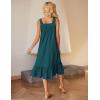 image:imageEkouaer Cotton Nightgowns for Women Long Sleeveless Nightgown Victorian Sleep Dress with Pockets Night Shirt Lounge DressBlue Green