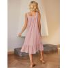 image:imageEkouaer Cotton Nightgowns for Women Long Sleeveless Nightgown Victorian Sleep Dress with Pockets Night Shirt Lounge DressLight Pink