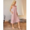 image:imageEkouaer Cotton Nightgowns for Women Long Sleeveless Nightgown Victorian Sleep Dress with Pockets Night Shirt Lounge DressLight Pink