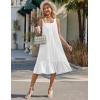 image:imageEkouaer Cotton Nightgowns for Women Long Sleeveless Nightgown Victorian Sleep Dress with Pockets Night Shirt Lounge DressWhite