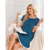 image:imageEkouaer Cotton Nightgowns for Women Pleated Sleep Shirts Short Sleeve Night Shirt Lace Trim Sleep Dress Ladies GownDog Footprints